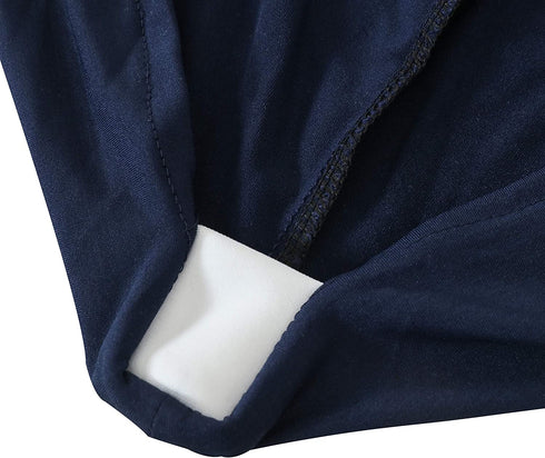 Obstal 6ft Stretch Spandex Table Cover for Standard Folding Tables - Universal Rectangular Fitted Tablecloth Protector for Party ?Navy Blue, 72 Length x 30 Width x 30 Height Inches?