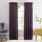 Sun Zero Barrow Energy Efficient Rod Pocket Curtain Single Panel, 54" x 108", Plum