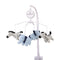 Carter's Safari Party - Musical Mobile with 2 Plush Blue Elephants & 2 Plush Grey & Black Striped Zebras, Blue, Grey, Black