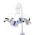 Carter's Safari Party - Musical Mobile with 2 Plush Blue Elephants & 2 Plush Grey & Black Striped Zebras, Blue, Grey, Black