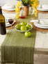 DII Variegated Tabletop Collection, Table Runner3x72, Olive Green