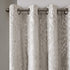 SunSmart Mirage 100% Total Blackout Single Window Curtain, Knitted Jacquard Damask Room Darkening Curtain Panel with Grommet Top, 50x84", Grey