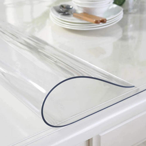 OstepDecor Custom 30 x 16 Inch Clear Desk Pad, 1.5mm Thick Plastic Clear Desk Mat, Desk Protector Clear, Desk Mats on top of Desks, Vinyl Clear Table Cover Protector for Writing Desk