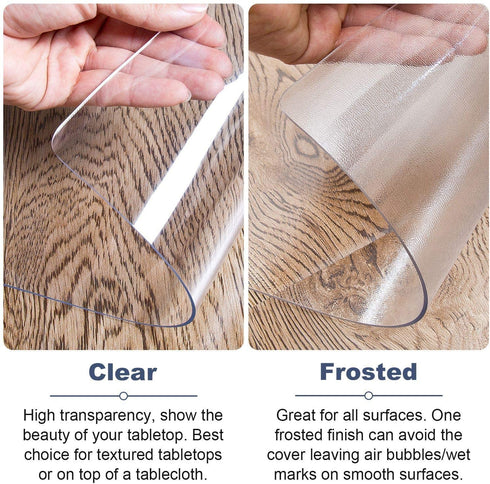 OstepDecor Custom 30 x 16 Inch Clear Desk Pad, 1.5mm Thick Plastic Clear Desk Mat, Desk Protector Clear, Desk Mats on top of Desks, Vinyl Clear Table Cover Protector for Writing Desk