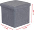 RONSTA Storage Ottoman, Foldable Cube Ottoman with Storage for Children, Foot Rest, Cloth Foot Stools and Ottomans with Memory Foam and Faux Linen Seat 12"X12"X12"(Linen-Gray)