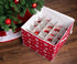 DII Holiday Storage Collection Zippered with Dividers, Ornament; Large, 16x16x13, Snowflake