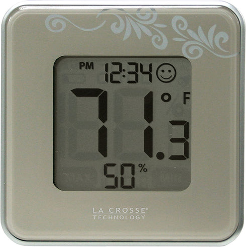 La Crosse Technology 302-604S Silver Indoor Digital Thermometer & Hygrometer Station with MIN/MAX Records & Comfort Level icon