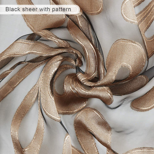 Top Finel Floral Sheer Curtains 72 Inches Long for Living Room Bedroom Grommet Voile Window Curtains, 2 Panels, Brown