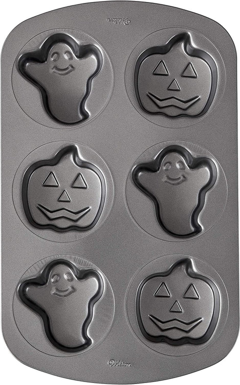 Wilton Pumpkin Non-Stick Mini Ghost, Cake, Pan, One Size, Assorted