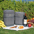 BALEINE 2 Bottle Wine Carrier - Insulated & Leakproof Wine Cooler Bag with Shoulder Strap for Picnic, Travel, BYOB Restaurant, Wine Gifts for Women (Ash Grey, 2 Bottle)