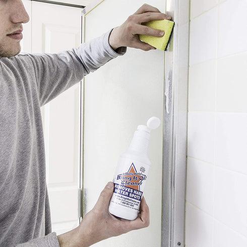 Bring It On Cleaner Hard Water Stain Remover, Shower Door Cleaner, Clean Tile and Grout, Windows, Fiberglass, Tubs, Chrome,32 Ounce.