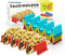 GINKGO Taco Holder Stand Set of 6 - Taco Truck Tray Style Rack, Holds Up to 4 Tacos Each, ABS Health Material Very Hard and Sturdy, Dishwasher Top Rack Safe, Microwave Safe