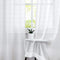 Central Park White Semi Sheer Curtain Gray GEO Cross Embroidery Panels Linen Texture Rod Pocket Window Treatment Drape Sets for Living and Bedroom Farmhouse 84 inches Long, 2 Panels, White