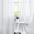 Central Park White Semi Sheer Curtain Gray GEO Cross Embroidery Panels Linen Texture Rod Pocket Window Treatment Drape Sets for Living and Bedroom Farmhouse 84 inches Long, 2 Panels, White