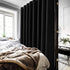 WONTEX Room Divider Curtain - Privacy Blackout Curtains for Bedroom Partition, Living Room and Shared Office, Thermal Insulated Grommet Curtain Panel for Sliding Door, 8.3ft Wide x 7ft Long, Black
