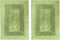 COTTON CRAFT Smith Set of 2 Cotton Handmade Heavyweight Reversible Racetrack Bath Rugs, 17 inch x 24 inch, Sage Green
