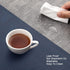 Myir JUN Placemats Washable, Place Mats Faux Leather Double Side , Placemat Easy to Clean Heat Resistant, Table Mat Waterproof Stain Resistant Wipeable , Anti-Slip Table Mats Set of 4 (Grey/Blue)