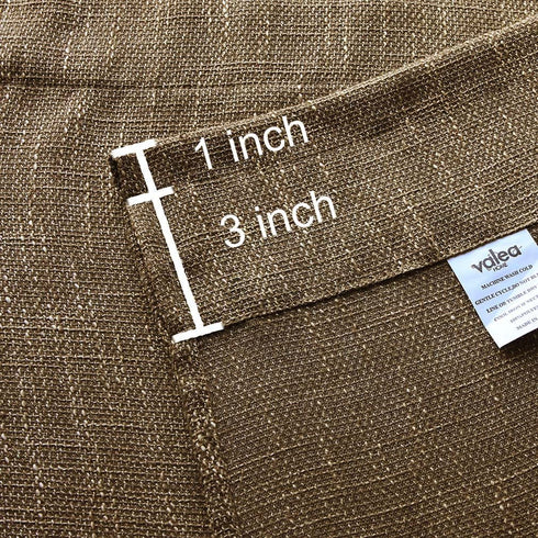 Valea Home Soft Burlap Natural Tan Rod Pocket Window Curtain Panels for Living Room Patio Door, 37" x 84", 1 Panel
