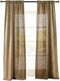 Valea Home Soft Burlap Natural Tan Rod Pocket Window Curtain Panels for Living Room Patio Door, 37" x 84", 1 Panel