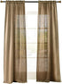 Valea Home Soft Burlap Natural Tan Rod Pocket Window Curtain Panels for Living Room Patio Door, 37" x 84", 1 Panel
