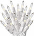 PREXTEX Christmas Lights (20 Feet, 100 Lights) - Clear White Christmas Tree Lights with White Wire - Indoor/Outdoor Waterproof String Lights - Warm White Twinkle Lights
