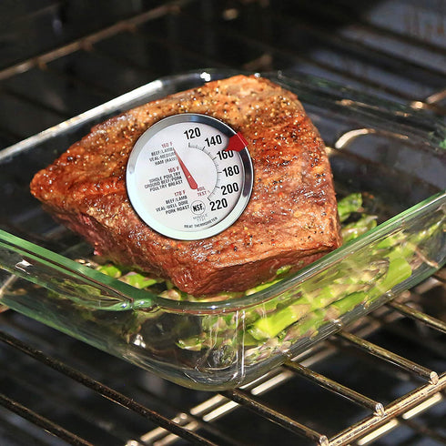 Escali AH1 NSF Certified ProAccurate Oven Safe Meat Thermometer, Extra Large Dial, Silver