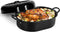 Granite Stone Oval Roaster Pan, Small 16 Ultra Nonstick Roasting Pan with Lid, Grooved Bottom for Basting, Broiler Pan for Oven, Dishwasher Safe, Up to 7lb Poultry / Roast, Serves 1- 5, PFOA Free