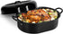 Granite Stone Oval Roaster Pan, Small 16 Ultra Nonstick Roasting Pan with Lid, Grooved Bottom for Basting, Broiler Pan for Oven, Dishwasher Safe, Up to 7lb Poultry / Roast, Serves 1- 5, PFOA Free