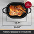 Granite Stone Oval Roaster Pan, Small 16 Ultra Nonstick Roasting Pan with Lid, Grooved Bottom for Basting, Broiler Pan for Oven, Dishwasher Safe, Up to 7lb Poultry / Roast, Serves 1- 5, PFOA Free