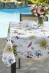 Benson Mills Indoor Outdoor Spillproof Fabric Tablecloth for Spring/Summer/Party/Picnic (Blooming Floral, 60" X 84" Rectangular)