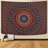 Mandala Tapestry Bohemian Hippie Tapestry Psychedelic Peacock Tapestry Wall Hanging Floral Brown Tapestry for Room(51.2 x 59.1 inches)