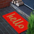 Calloway Mills 100301729RNS Script Hello Doormat, 17" x 29", Red/Natural