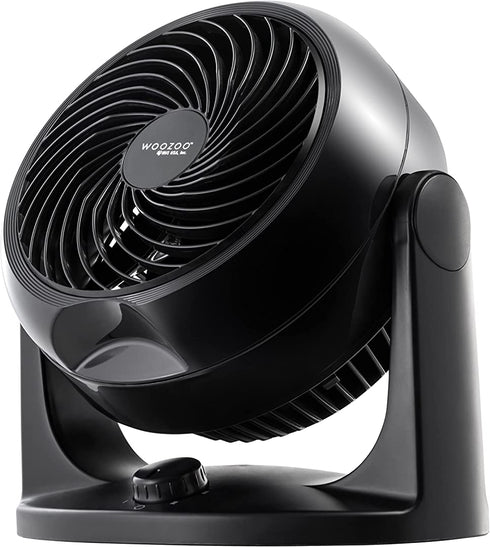 IRIS USA WOOZOO Air Circulator Fan, Vortex Fan, Desk Fan, Portable Fan, 3 Speed Settings, 6 Tilting Head Settings, 74ft Max Air Distance, Large, Black
