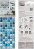 BEAUSTILE Decorative Tile Stickers Peel and Stick Backsplash Fire Retardant Tile Sheet (5pcs) (R ,N.Blue)