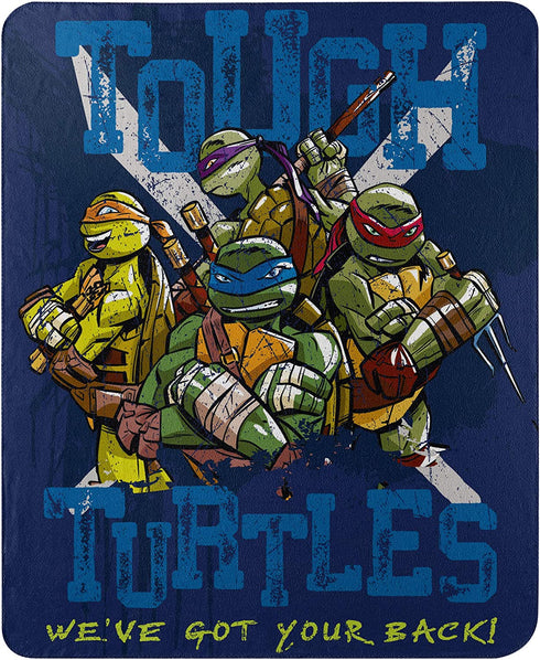 Nickelodeon's Teenage Mutant Ninja Turtles, "Tough Turtles Blues" Fleece Throw Blanket, 45" x 60", Multi Color