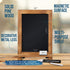HBCY Creations Rustic Torched Wood Tabletop Chalkboard with Legs/Vintage Wedding Table Sign/Small Kitchen Countertop Memo Board/Antique Wooden Frame (9.5 x 14 Inches) (Torched Brown)
