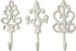 Shabby Chic Cast Iron Decorative Wall Mounted Hooks - White - Antique - French Country Charm - Large Decorative Hanging Hooks - Set of 3 - Screws and Anchors for Mounting Included - Comfify