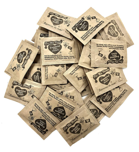 Bee My Honey Pure Granulated Honey Packets Individual Honey Crystal Packets (60)
