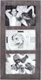 Malden International Designs Distressed Wood Collage Picture Frame, 3 Option, 3-4x6, Rough Gray 3-OP. 4X6 Ridge Linear