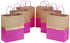 Hallmark 13" Large Paper Gift Bags (Pack of 6 - Pink & Kraft) for Birthdays, Easter, Weddings, Mother's Day, Baby Showers, Bridal Showers or Any Occasion
