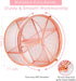 Rose Gold Mesh Desk Organizer, Varhomax Pen Holder Desktop Storage Caddy, Rotating 360-Degree Pencil Holder for Home Office Multi-Functional 4 Compartments Large Storage Capacity