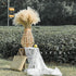 Dried Pampas Grass Decor Vase Home Design Arrangements,Natural Pompous Grass Plants Fluffy Artificial Faux Reed Flower Stems Bunch for Wedding Door Wreath Boho Living Room Decoration (100PCs Reed)
