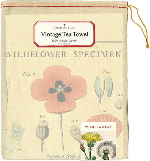 Cavallini & Co. Wildflowers Tea Towel, Multicolor