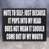 JennyGems Funny Sarcastic Sign, Funny Home Decorations Sign, Note To Self: Just Because It Pops Into My Head Does Not Mean It Should Come Out Of My Mouth, Funny Gifts Decorative Wall Art Sign, Desk Decor, Cubicle Signs, Gifts for Coworkers