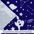 Central Park Room Darkening Window Curtains for Kids Bedroom Nursery Space Planet Theme 54 Inch Length with Grommets Window Drapes Printed Curtains for Living Room, 42" x 54"x2, Navy Blue