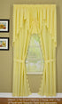 Today's Curtain Orleans 38" Swag Pair Tambour Scallop Edge Curtain, Buttercup, 60 in x (W x L)