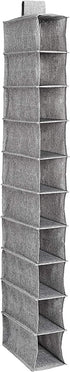Amazon Basics Hanging Closet Shelf - 10-Tier, Heather Grey