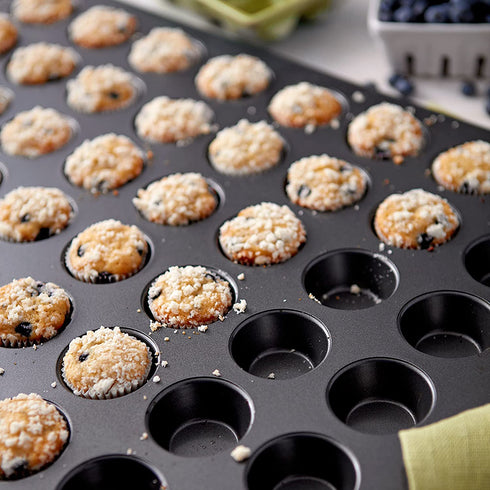 Wilton Perfect Results Non-Stick Mega Mini Muffin Pan & Mini Cupcake Pan, 48-Cup Pan, Steel