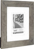 Malden International Designs Manhattan Distressed Mat Picture Frame, 5x7/8x10, Gray