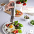 Electric Pepper Grinder or Salt Grinder - Battery Operated Stainless Steel Pepper Mill with Light - One Handed Operation - Adjustable Ceramic Grinder